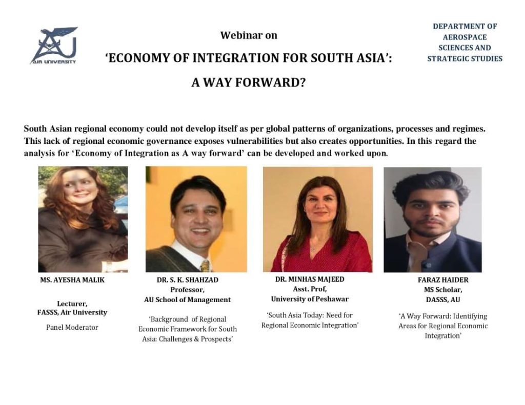 Economy of Integration For South Asia: A Way Forward